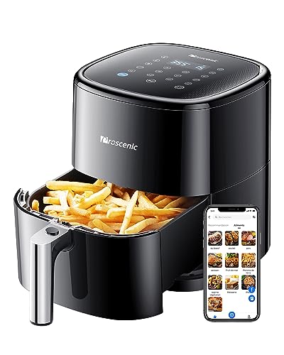 Proscenic T22 Friteuse Air sans huile 1500W avec 11 programmes，Menu Francais Online,Écran LED, Cuisiner personnalisé,Faites Cuire, Frire, Rôtir et Griller, Panier Anti-Adhésif sans BPA PFOA,5L