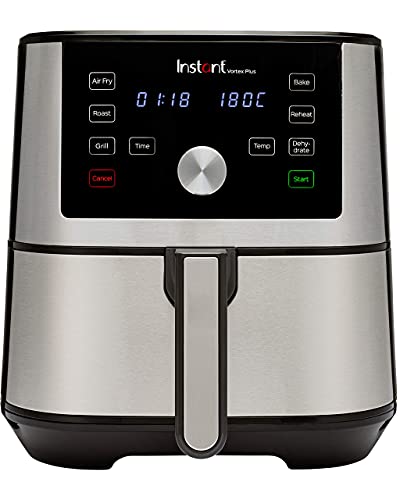 Instant Pot Vortex 6 Plus, Friteuse à Air 6-en-1 - Friteuse à Air, Pâtisserie, Plats Rôtis, Grill, Séchage, Chauffe-Plat - 5.7 L - 1700W
