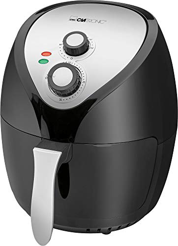 Clatronic 263854 Heißluft Électrique Huile Professionnelle-Friteuse avec Une Puissance 1400 Watts-3,6 litres de Contenance-FR 3699 H Noir, Argent, 3.6 liters