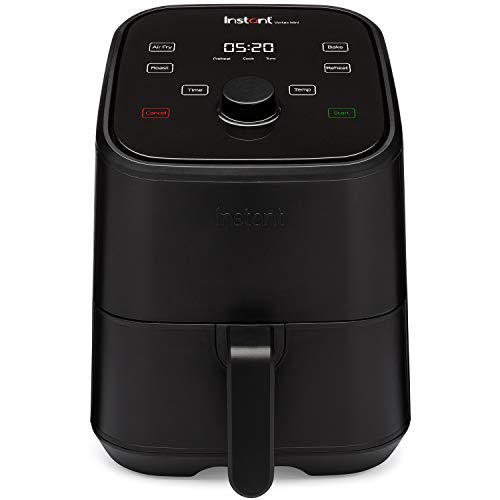 Instant Brands Vortex Mini 4-en-1 Friteuse sans Huile 2L - Multicuiseur avec Fonctions Friteuse à Air, Pâtisserie, Rôtir et Chauffe-Plat- 1300W- Couleur Noir