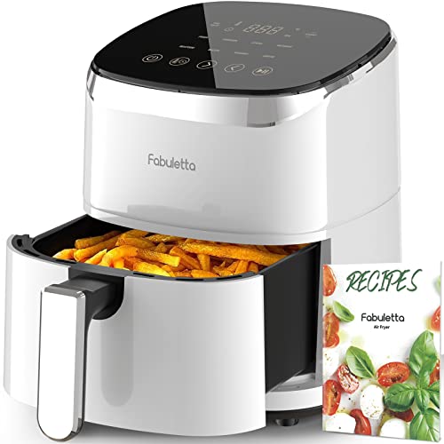 Fabuletta Friteuse sans Huile 4L, Air fryer 1680W, Friteuse à Air Chaud avec 9 Programmes, 65 à 230 °C, Température réglable, Timer, Airfryer pour 2-3 Personnes, panier de friture anti-adhérant