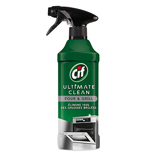 CIF Spray Nettoyant Cuisine Four et Grill, Elimine 100% des Graisses Brûlées 435ml