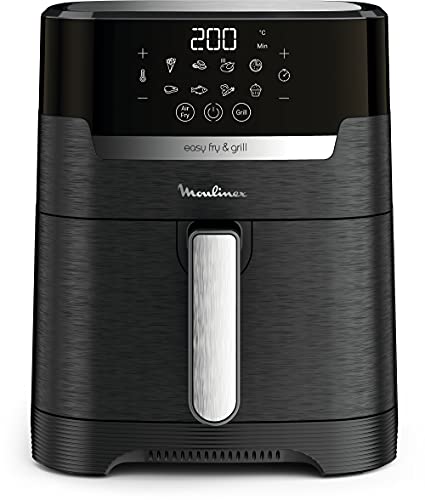 Moulinex Easy Fry & Grill Digital 2-en-1, Friteuse à air + grill, Capacité 4,2 L, Jusqu'à 6 personnes, 8 programmes automatiques, Température réglable, Timer EZ505810