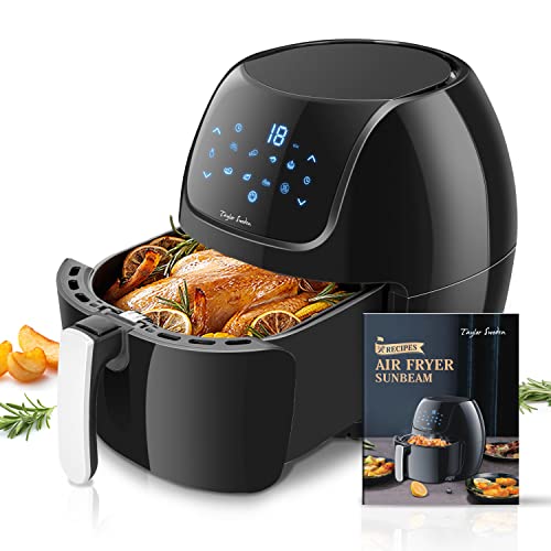Taylor Swoden Sunbeam - Friteuse à air 7L, 1800W, sans huile. Écran tactile LED, 8 en 1, arrêt automatique programmable, thermostat