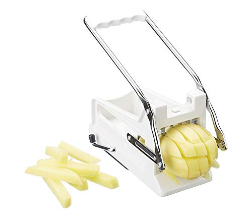 KitchenCraft Déchiqueteuse De Pommes De Terre, Coupe-Copeaux Professionnel, Plastique Et Acier Inoxydable, 23,5 X 10,5 X 12 cm, Blanc
