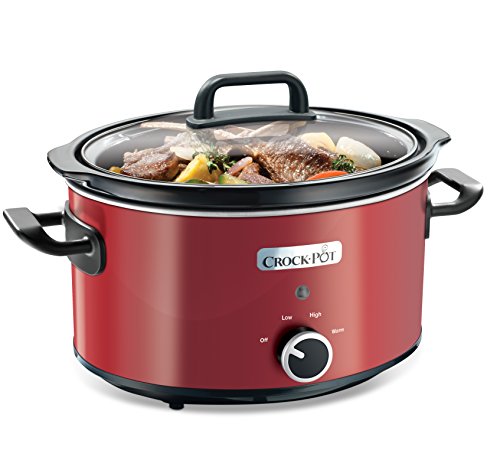Crock Pot mijoteuse électrique - 3,5L (2-3 personnes) - Fonction maintien au chaud - Récipient amovible - Rouge [SCV400RD]