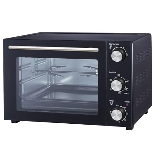Four multifonction 22L tournebroche grill 1300W ARIZONA noir 5 programmes de cuisson avec minuterie et accessoires