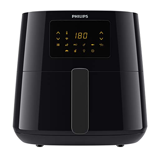 Philips Airfryer Série 5000 XL, 6.2L (1.2Kg), Airfryer 14 en 1, Connecté en Wifi, 90% de graisse en moins grâce à la technologie Rapid Air, Digitale, Application HomeID (HD9280/90)