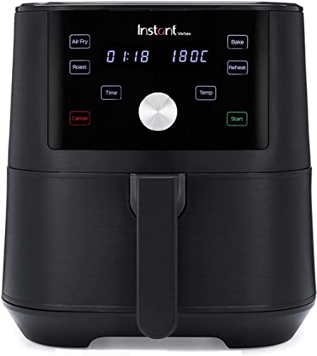 Instant Pot Vortex, Friteuse sans Huile Électrique 4 en 1 - Multicuiseur avec Fonctions Friteuse à Air, Pâtisserie, Rôtir et Chauffe-Plat, Minuteur - Puissance 1700W, 5.7 L - Couleur Noir