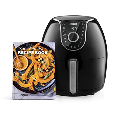 Princess , Friteuse sans huile Airfryer numérique XXL - Livre de recettes inclus - 5,2 L - 1,5 kg de frites