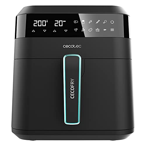 Cecotec Friteuse sans Huile à Air Chaud 6 L Cecofry Experience 6000. 1700 W, Technologie PerfectCook, Température réglable, Fenêtre, Panneau de contrôle Tactile, 9 Modes, Minuterie