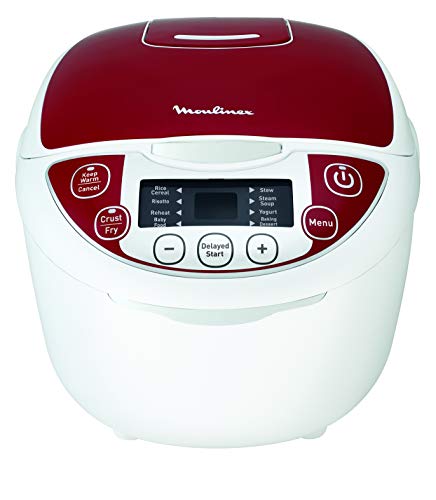 Moulinex Multicuiseur, 5 L, 750 W, 12 programmes, Maintien au chaud, Cuisson vapeur, Cuve antiadhésive amovible, Technologie Fuzzy Logic, Calcul automatique des paramètres de cuisson MK705111