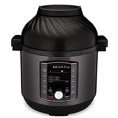Instant Pot Pro Effet Croustillant, Multicuiseur 11 en 1 - Autocuiseur, Friteuse à Air, Cuisson Lente, Cuisson Vapeur, Fonction Sous-Vide, Déshydrateur, Chauffe-Plat et Fonction Pâtisserie - 7.6 L