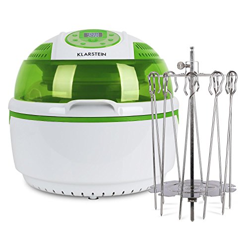Klarstein VitAir Set Friteuse à air chaud (9L, 1400W, broche tournante, réglage manuel de la durée et de la température, fenêtre avec vue à 310°)