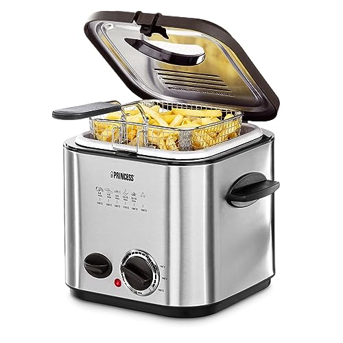Mini friteuse et Fondue Princess 182611 – Chauffage rapide – Filtre anti-odeur – 1,2 litre