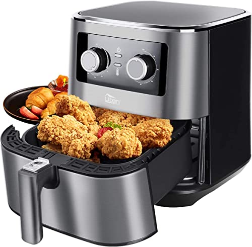 Friteuse à Air Électrique 5.5L XL avec Panier, 1700W Air Fryer, Friteuse Sans Huile Faible en Matières Grasses, Minuteur et Température Téglable Cuisson Rapide