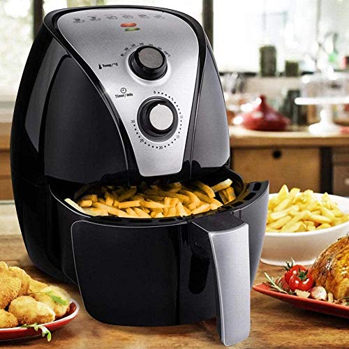 Bakaji Friteuse à air chaud sans huile Airfryer 3,21 l pour cuisiner rôtir de manière naturelle et saine puissance 1500 W avec minuterie et réglage de la température