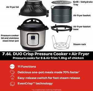 Multi-cuiseur Instant Pot Duo Crisp + Air Fryer