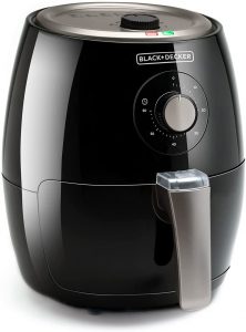  BLACK+DECKER BXAF2500E - Friteuse sans huile 1500W, -99% de graisse, Frire, griller, cuire et chauffer, 2.5L, Minuterie 30min, 80-200ºC, Antiadhésif,