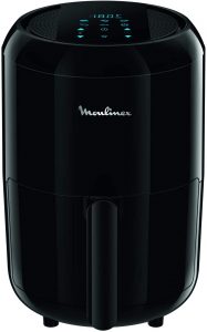 Moulinex Friteuse sans huile EZ3018 Easy Fry Compact Precision - Friteuse électrique, pour 2 personnes, 6 modes préréglés, écran tactile, 1030 W, capacité alimentaire 1,5 kg, 1,6 L, noir